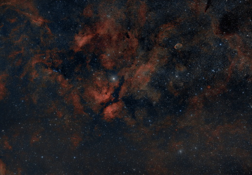 IC1318 , Gamma Cygnus Nebel ; NGC6888 , Crescent-Nebel