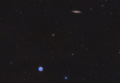 M 97 Eulennebel , Galaxie M 108 , Sternbild UMA